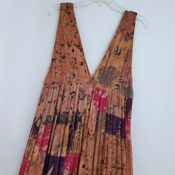 Anthropologie Mes Demoiselles Bonnie Floral Eyelet Boho Maxi Dress Size 38 - Picture 4 of 15